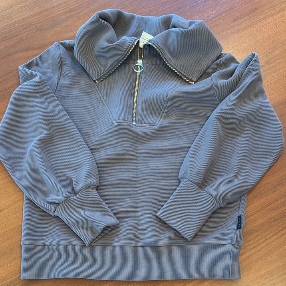 Varley women's Zip-Up Sweater in Gray